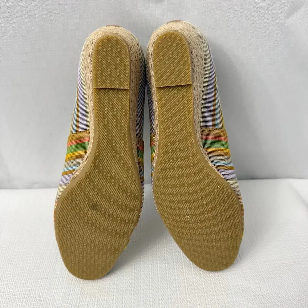SAS Becky Wedge Espadrilles Women’s 7.5 Wide Italy Multicolored Comfort Shoes